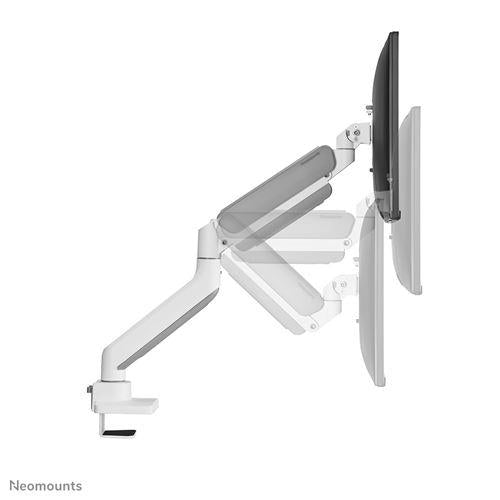 Neomounts DS70-450WH1 Full-Motion Desk Mount, 17 - 42 inch, Topfix clamp & grommet