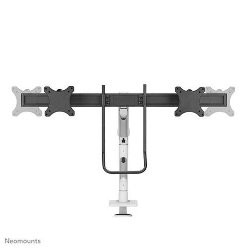 Neomounts DS75S-950WH2 Full-motion desk mount for two screens up to 27 inch, Black