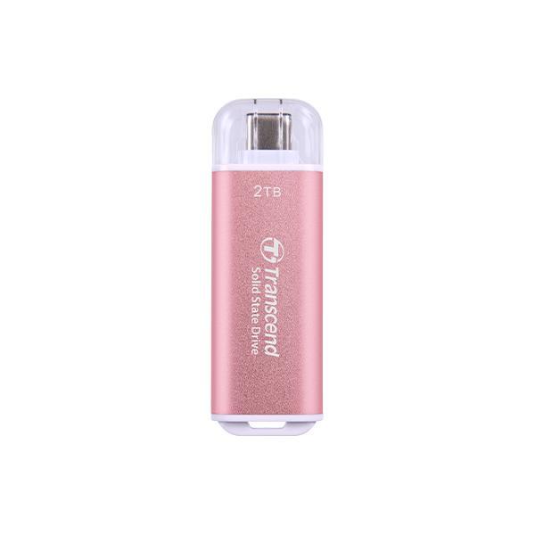 Transcend TS2TESD300P ESD300P Externe SSD, 2TB, USB Type-C, 10Gbps, Roze