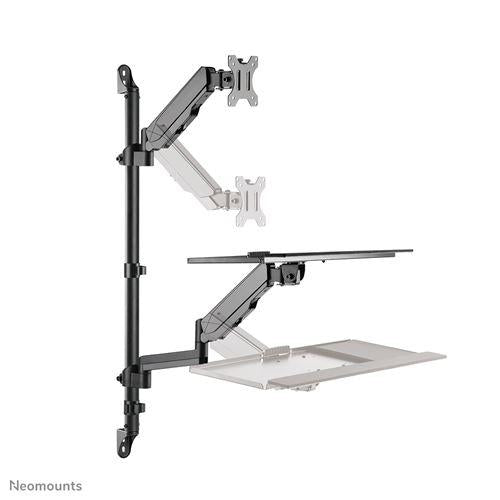 Neomounts WL90-325BL1 height adjustable wall mounted workstation for 17-32