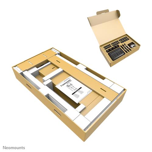 Neomounts Neomounts Move Lift Motorised Wall Stand incl. storage box 10 cm. Wheels VESA 100x100 up to 800x600