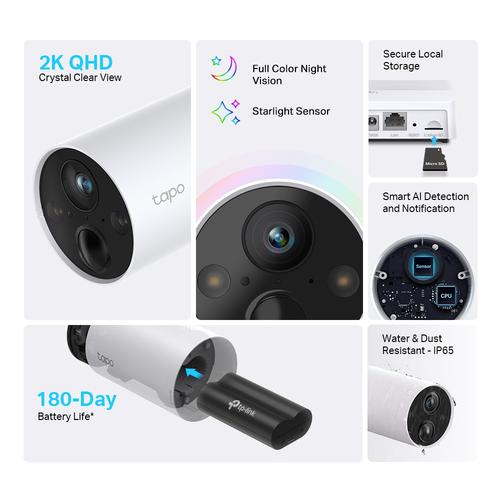 TP-Link Tapo Smart Wire-Free Security Camera System 1 Camera System