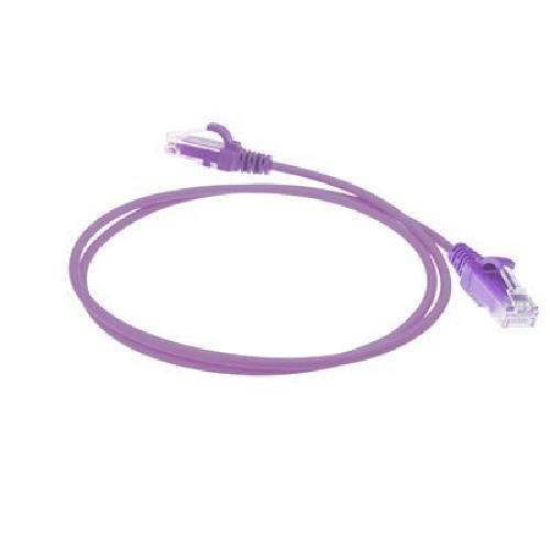 ACT ACT Paarse 1 meter LSZH U/UTP CAT6 datacenter slimline patchkabel snagless met RJ45 connectoren