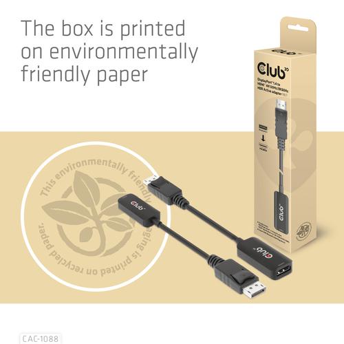 Club 3D DisplayPort 1.4 to HDMI 4K120Hz/8K60Hz HDR Active adapter M/F