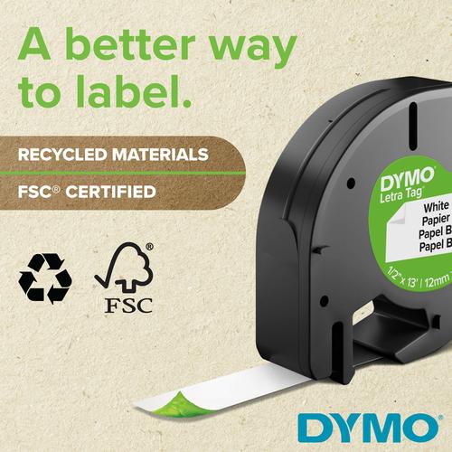 Dymo LETRATAG OPSTRIJKTAPE WIT