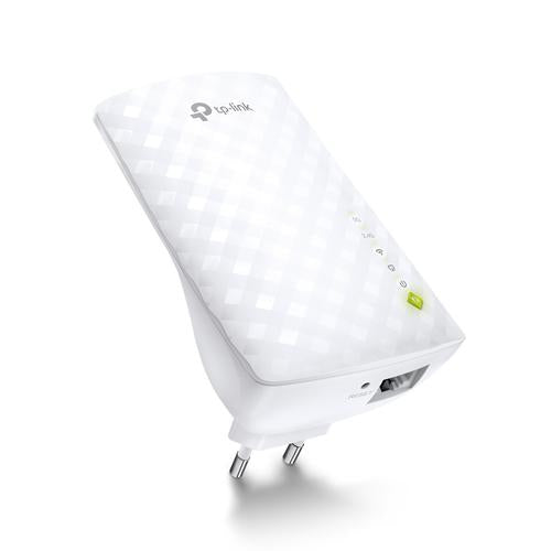 TP-Link RE200 AC750 Dual Band Wireless Wall Plugged Range Extender 433Mbps 5GHz + 300Mbps 2.4GHz 802.11ac/a/b/g/n Ranger Extender button/mode internal Antennas