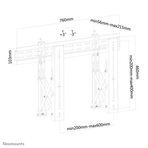 Neomounts Neomounts Flat Screen Wall Mount for video walls (pop-out/stretchable)