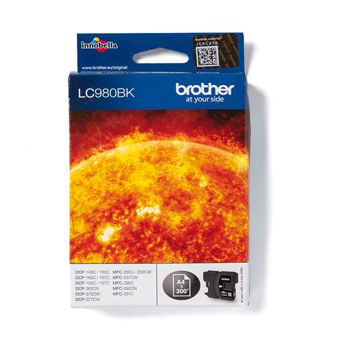 Brother LC-980BK - Zwart - origineel - inktcartridge - voor DCP-145. 163. 167. 193. 195. 197. 365. 373. 375. 377. MFC-250. 255.290. 295. 297