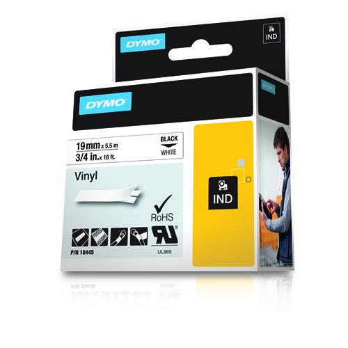Dymo RHINO TAPE VINYL 19MM WIT
