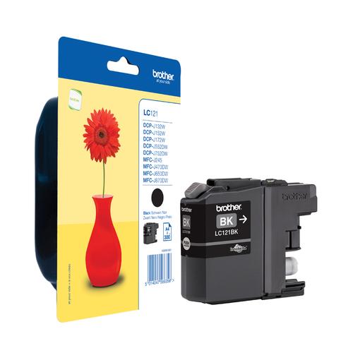 Brother LC-121BK - Zwart - origineel - inktcartridge - voor DCP-J100. J105. J132. J152.J552. J752. MFC-J245. J470. J650. J870