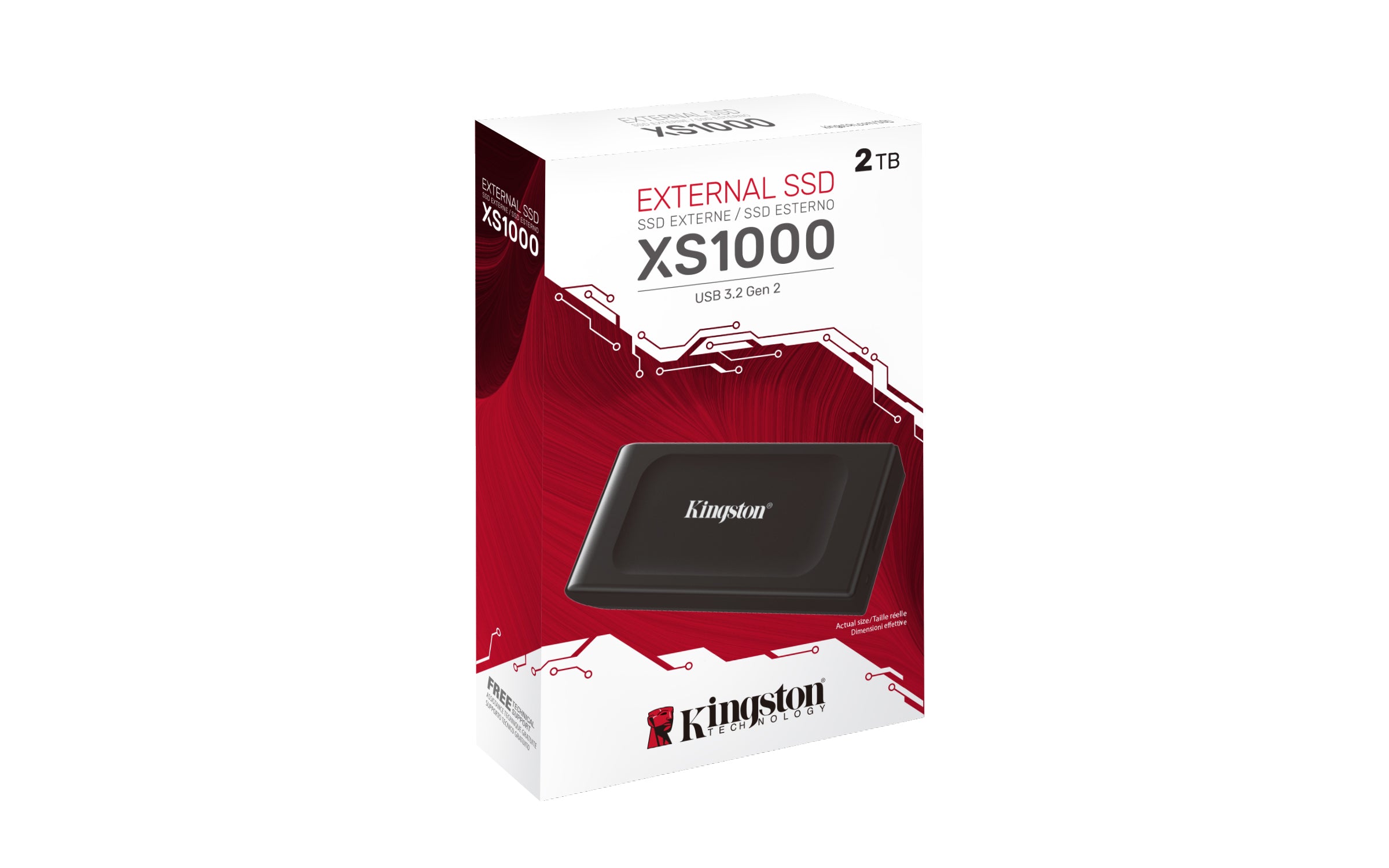 2TB XS1000 External USB 3.2 Gen 2 Portable Solid State Drive