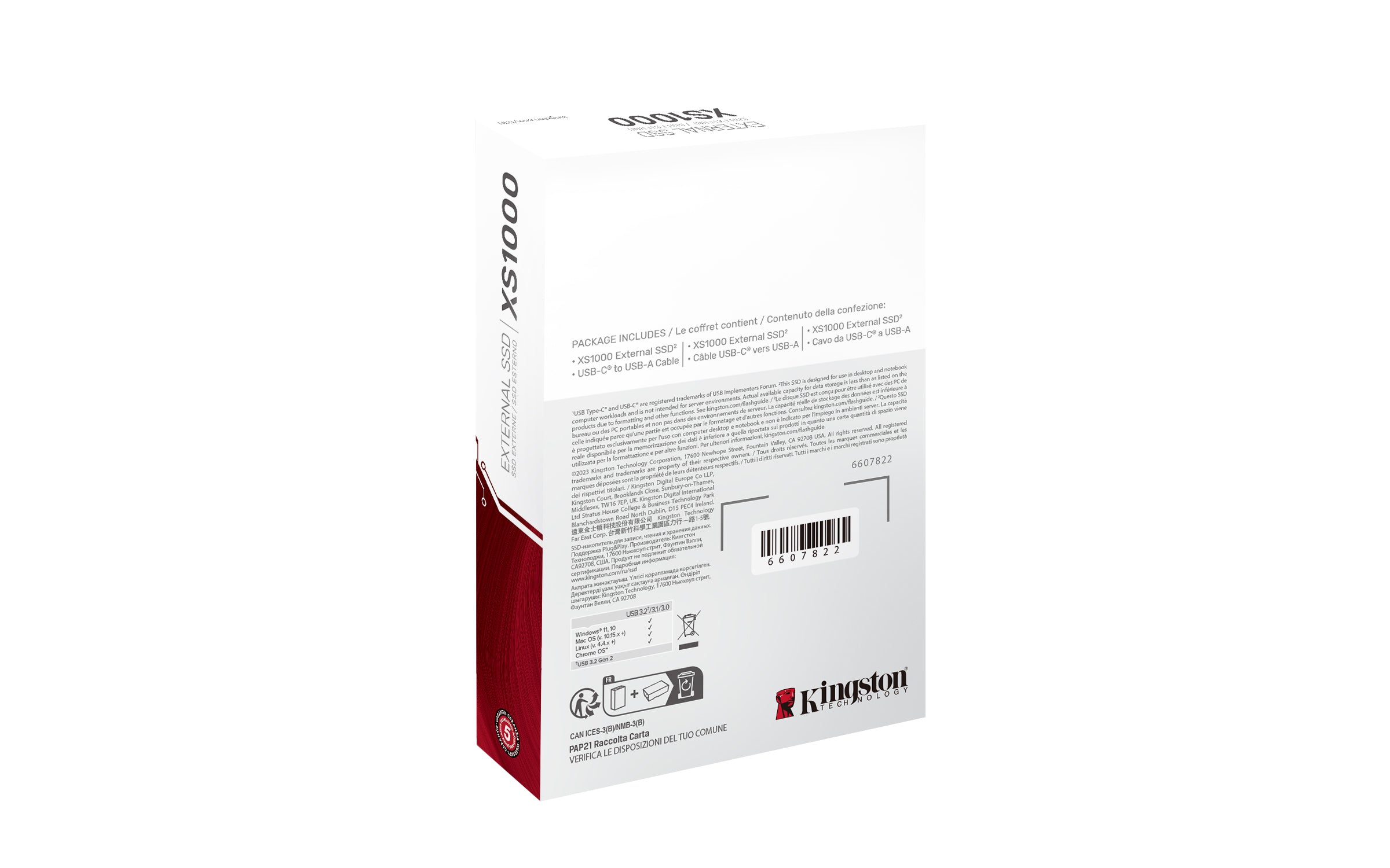 2TB XS1000 External USB 3.2 Gen 2 Portable Solid State Drive