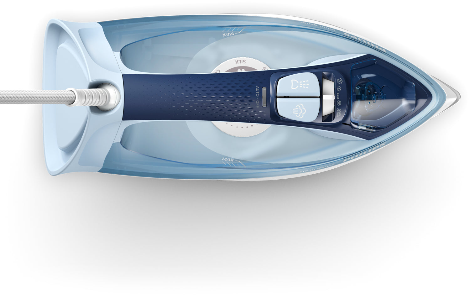 Steam Iron 2400W - SteamGlidePlus - CoS45g/min - SoS 180g - Drip Stop - Vertical Steam - Calc clean - Blue