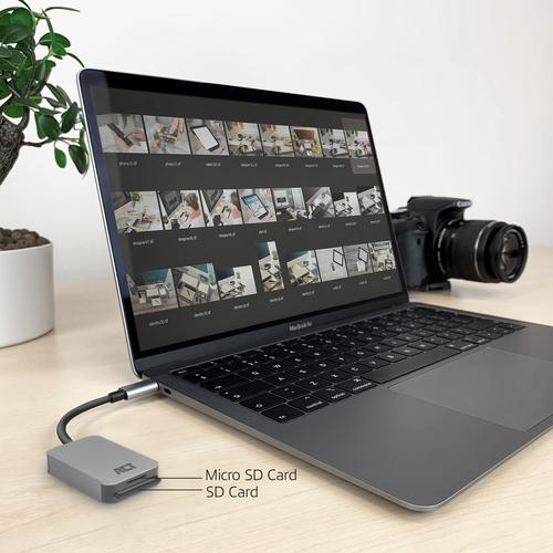 ACT USB-C card reader for SD and micro SD SD 4.0 UHS-II