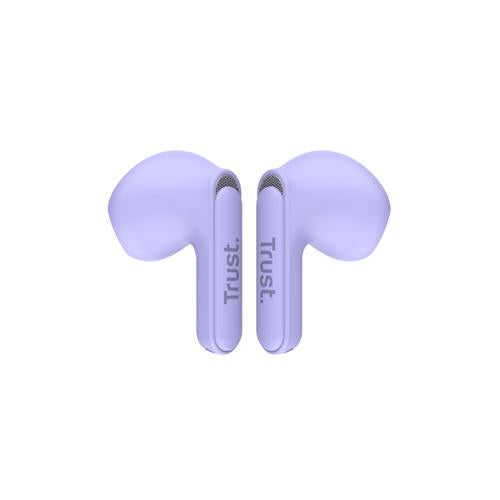 Trust Yavi Headset True Wireless Stereo (TWS) In-ear Oproepen/muziek USB Type-C Bluetooth Paars