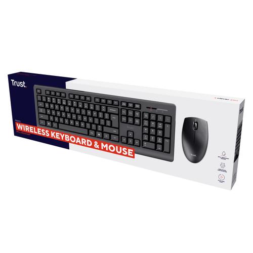 Trust Primo Toetsenbord & Muis Set – Stille AZERTY-combinatie Voor Comfortabel Werken