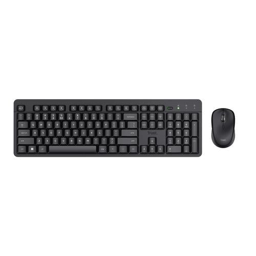 Trust Ody II toetsenbord Inclusief muis Kantoor RF Draadloos AZERTY Belgisch Zwart