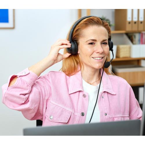 Trust HS-201 Headset Bedraad Hoofdband Kantoor/callcenter USB Type-A Zwart