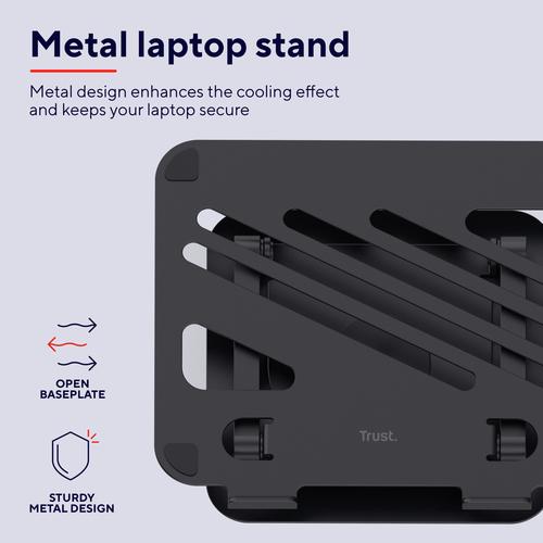 Trust Zeff Laptopstandaard Zwart 40,6 cm (16