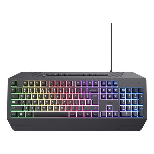 Trust GXT 836 Evocx toetsenbord Gamen USB AZERTY Belgisch Zwart