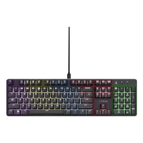 Trust GXT 871 Zora toetsenbord Gamen USB QWERTY Amerikaans Engels Zwart
