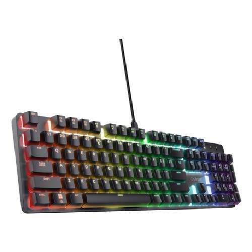 Trust GXT 871 Zora toetsenbord Gamen USB QWERTY Amerikaans Engels Zwart