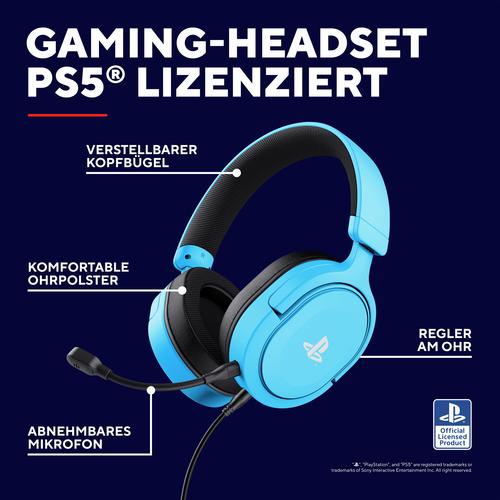 Trust GXT 498B Forta Headset Bedraad Hoofdband Gamen Blauw