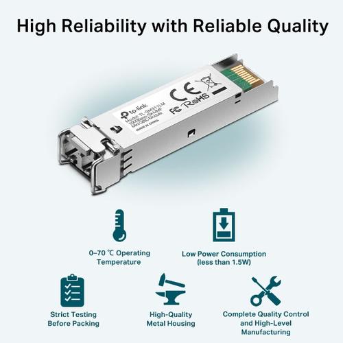 TP-Link TL-SM311LM Gigabit SFP module Multi-mode MiniGBIC LC interface Up to 550/275m distance
