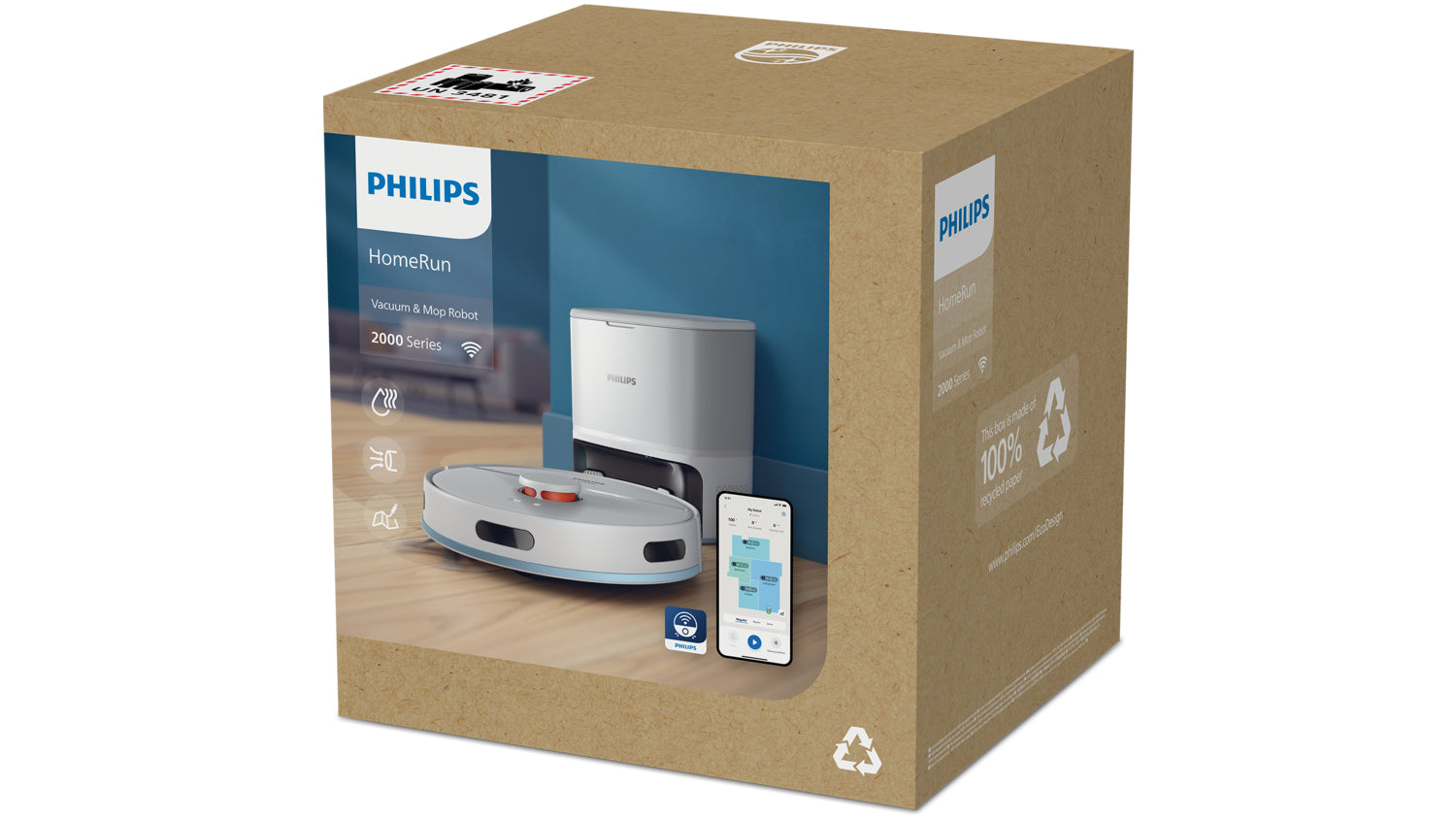 Robot vacuum cleaner 2000S auto-dust collection station light 6000 Pa suction power passive plant mop LDS laser navigation 2600 mAh Li-Ion battery.