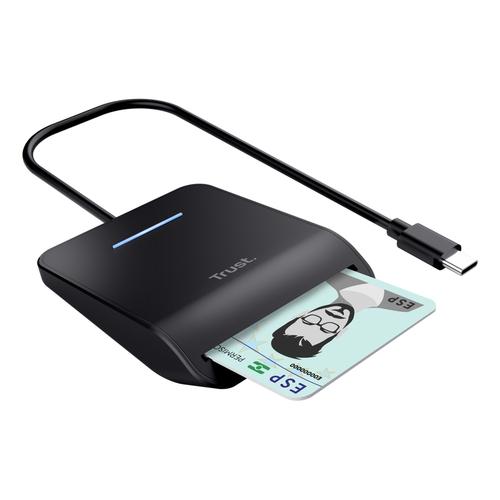 Trust Primo smart card reader Binnen USB USB Type-C Zwart