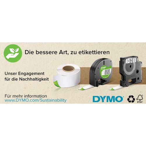 Dymo TAPE 12MMX7M ZWART/TRANSPARANT
