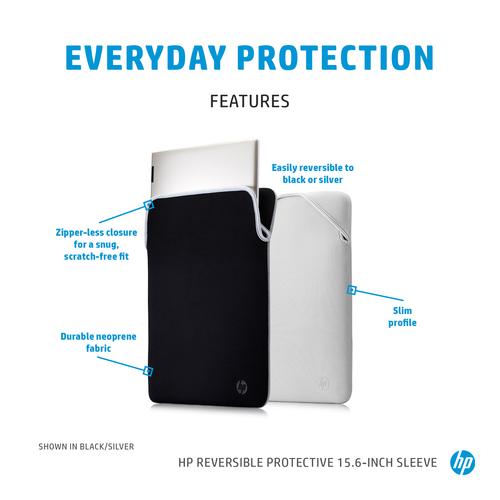 HP omkeerbare beschermende 15,6-inch zilverkleurige laptophoes