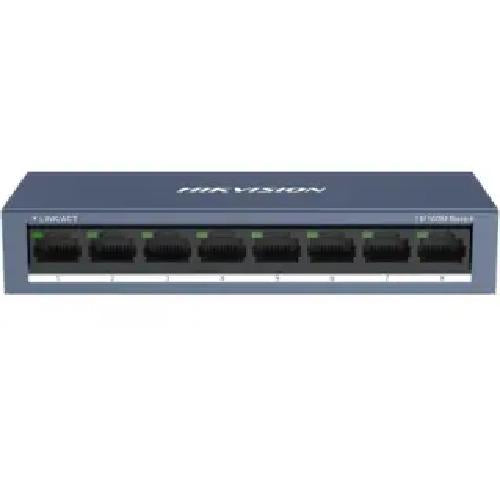 Hikvision Pro Series DS-3E0108-O netwerk-switch Unmanaged Fast Ethernet (10/100) Grijs