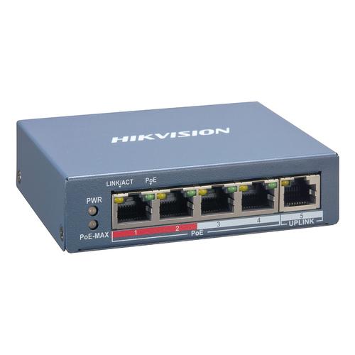 Hikvision DS-3E1105P-EI netwerk-switch Managed Fast Ethernet (10/100) Power over Ethernet (PoE) Blauw
