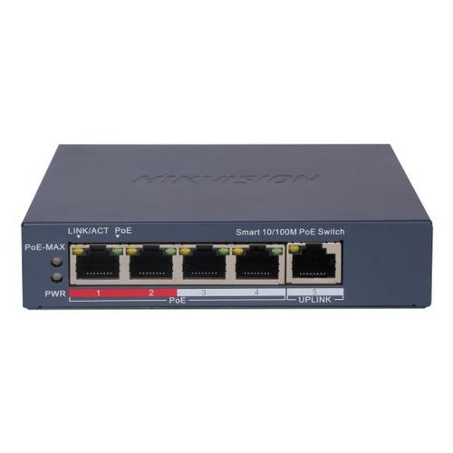 Hikvision DS-3E1105P-EI netwerk-switch Managed Fast Ethernet (10/100) Power over Ethernet (PoE) Blauw