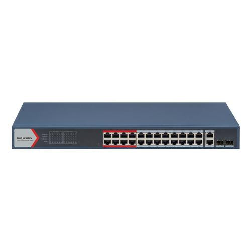 Hikvision DS-3E1326P-EI(B) netwerk-switch Managed Fast Ethernet (10/100) Power over Ethernet (PoE) 1U Blauw