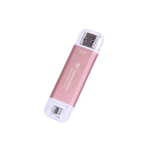 Transcend 2TB USB External SSD ESD310P USB 10GbpsType C/ A Pink