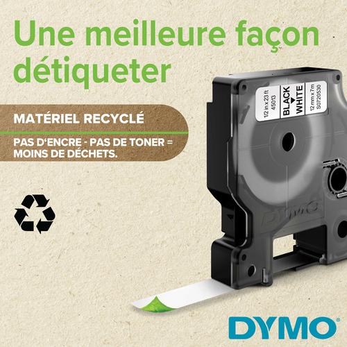 Dymo TAPE 12MMX7M ZWART/TRANSPARANT