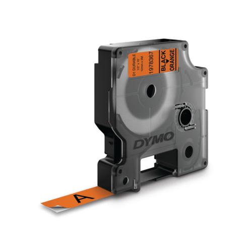 Dymo DURABLE D1 TAPE ZWART/ORANJE 12MM *3M