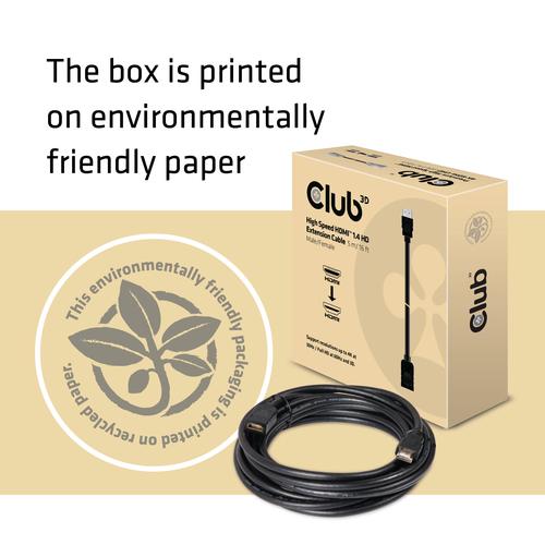 Club 3D High Speed HDM 1.4 HD Extension Cable 5Meter M/F