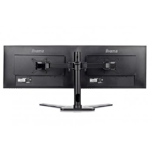 Iiyama Flexible desk stand for dual monitor. Monitor size 10i~30i. VESA 75x75 or 100x100mm. <=10kg