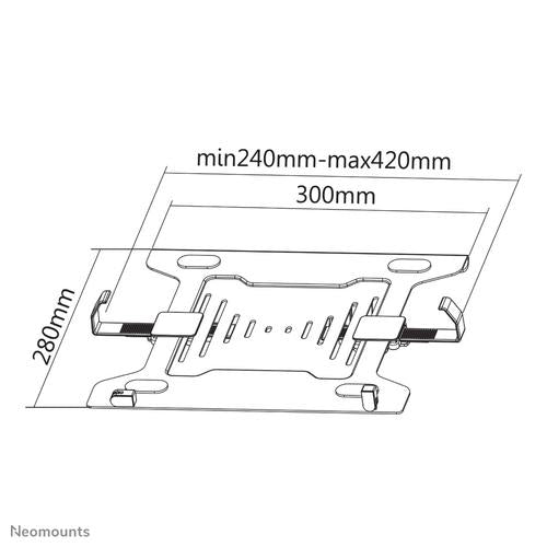 Neomounts Neomounts Notebook Holder (montage via VESA 75&100)