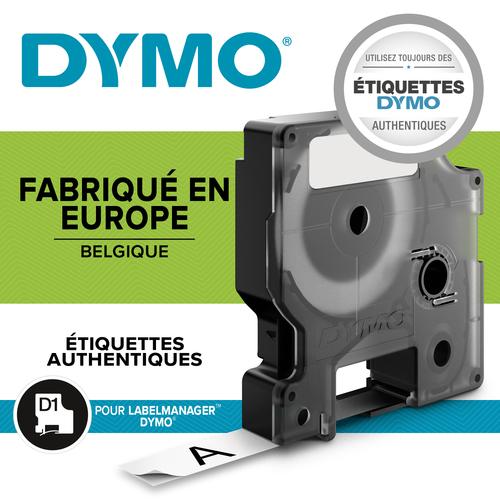 Dymo TAPE 19MMX7M ZWART/GEEL