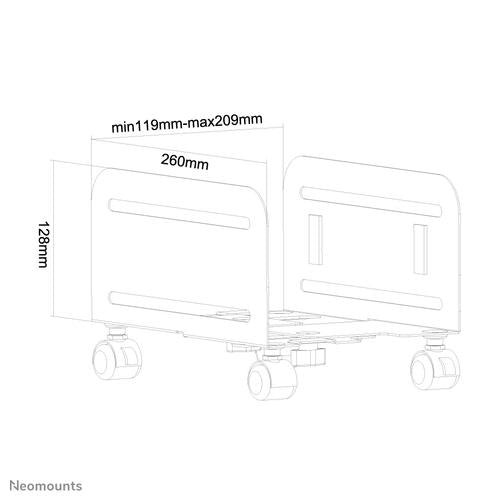 Neomounts Neomounts CPU Holder (mobile / width: 12-21 cm)