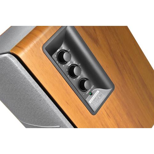 Edifier 2.0 RMS 42W Multimedia luidspreker Optical Coax Bluetooth 2x Stereo RCA in. RMS2x 21W Incl Remote Wood
