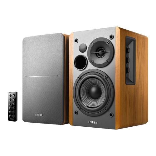 Edifier 2.0 RMS 42W Multimedia luidspreker Optical Coax Bluetooth 2x Stereo RCA in. RMS2x 21W Incl Remote Wood
