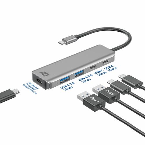 ACT USB-C hub 3.0 2x USB-A 2x USB-C