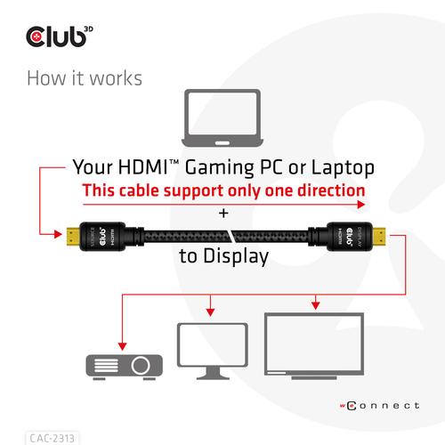 Club 3D HDMI 2.0 4K60Hz RedMere cable 10m/32.8ft