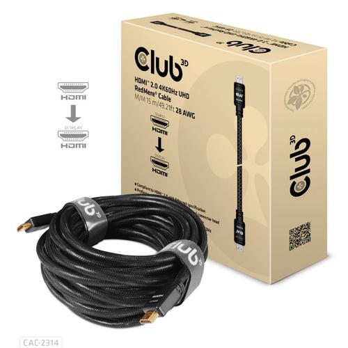 Club 3D HDMI 2.0 4K60Hz RedMere cable 15m/49.2ft