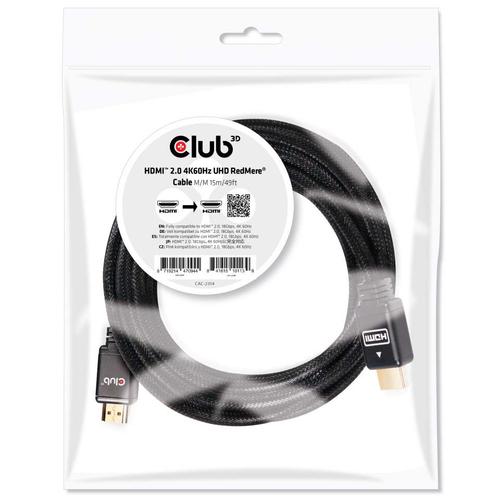 Club 3D HDMI 2.0 4K60Hz RedMere cable 15m/49.2ft